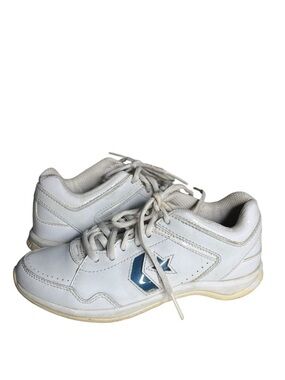 CONVERSE White Sneakers Leather Tennis Cheerleading Shoes Athletic Womens Size 5